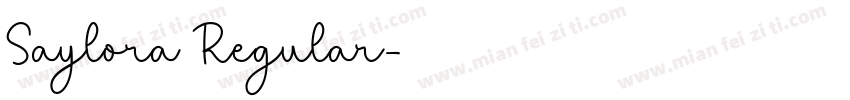 Saylora Regular字体转换